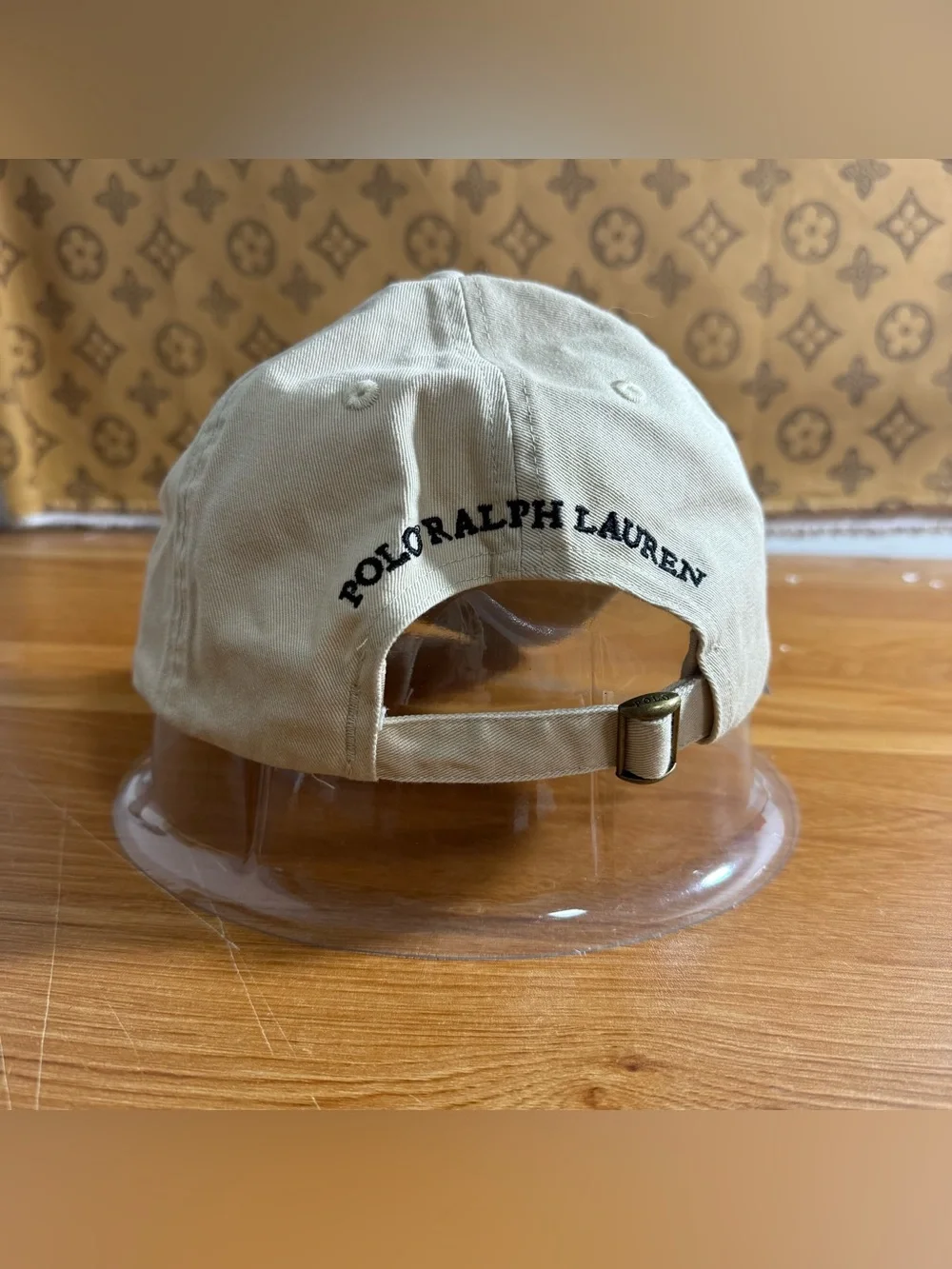 Polo by Ralph Lauren Khaki Bear Patch Baseball Cap